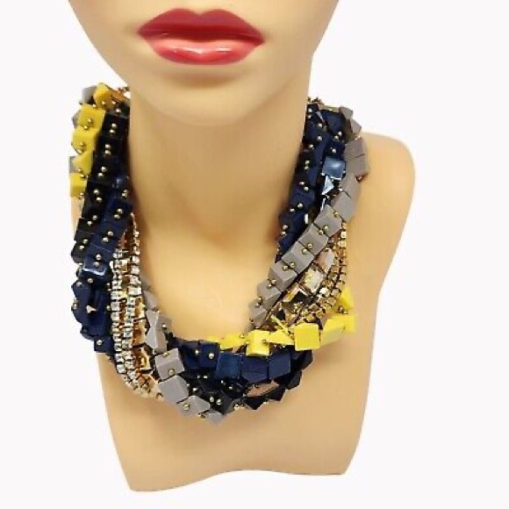 Kate Spade Square Away Chunky Multi-Strand Necklace - NWT